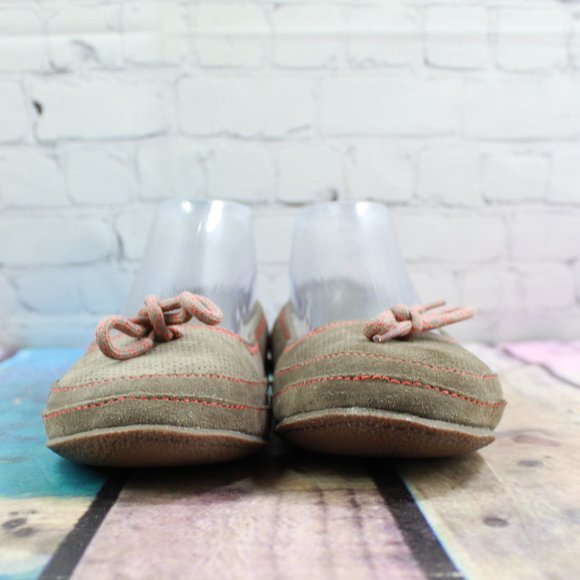 LL Bean Hearthside Brown Suede Fleece Lines Slippers Ballet Shoes 7 M - Picture 4 of 9